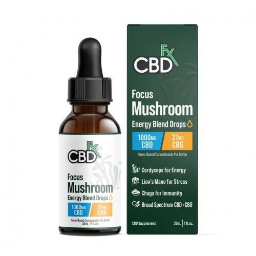 CBD Tincture Focus Mushroom - CBDfx - 1000mg